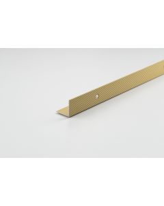 Canto peldaño aluminio tornillo 2m 4,2x2,6cm oro arcansas