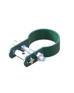 Abrazadera tensor montada ø48mm plastificada verde 25un torres