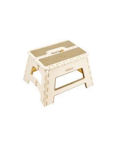 Taburete plegable beige 29x22x22cm arregui