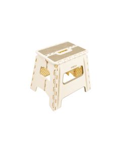 Taburete plegable beige 29x22x32cm arregui