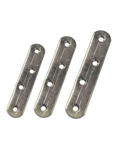 Placa ensamble recto acero bicromatado 120x20mm100uds micel