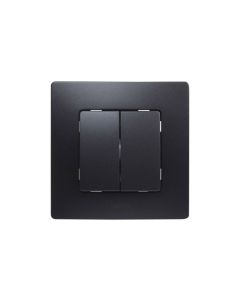 Conmutador doble negro serie niloe legrand