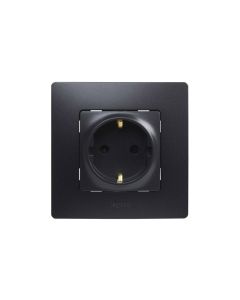 Base enchufe 2p+t empotrar negro serie niloe legrand