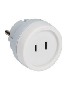 Adaptador enchufe viaje 2p blanco eur/usa legrand 23022678