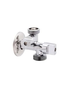 Valvula escuadra 2 salidas lavadora/lavabo 1/2 x 1/2 x 3/8 genebre