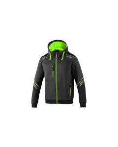 Sudadera tecnica gris / verde fluor talla xxl sparco