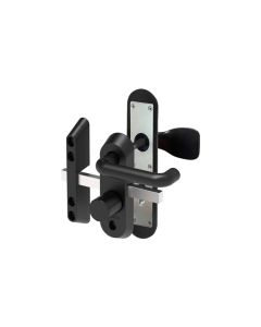 Manilla con cilindro seguridad y escudo 47mm para trateros y puertas metálicas arregui