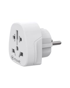 Adaptador universal para viaje blanco muvit