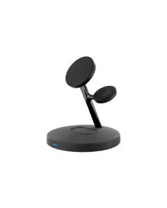 Cargador 3 en 1 con soporte negro muvit