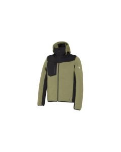 Sudadera con cremallera 330 gr fynor verde / negro talla m issaline