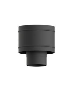 Sombrerete tubo estufa normal antirrevocante lacado negro mate ø100 mm exojo