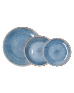 Vajilla 12 pzas porcelana aurora azul bidasoa