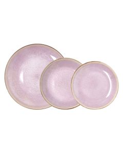 Vajilla 12 pzas porcelana lanai rosa bidasoa