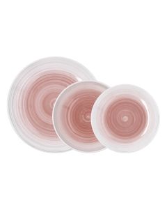 Vajilla ceramica 18 pzas velvet rose qd quid