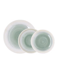 Vajilla ceramica 18 pzas velvet lemon verde qd quid