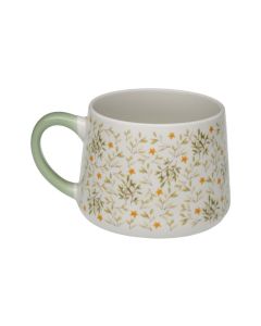 Mug ceramica flores 0,39l 9x9x8cm versa