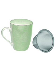 Taza infusion azul con tapa 0,35l 8,5x8,5x10,2cm versa