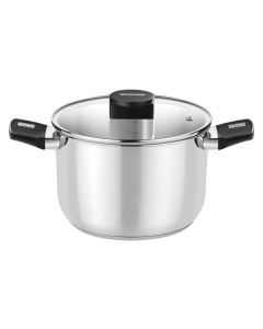 Olla con tapa cristal elite baquelita 18cm monix