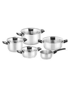 Bateria inox elite tapa cristal baquelita 5 piezas monix