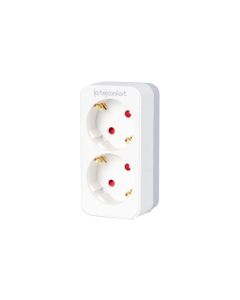 Ladron uno a d.os sin interruptor blanco 16a 250v ip20 arteconfort 23024277