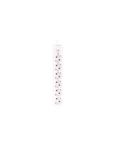 Base multiple con interruptor blanco 6 tomas 5mt arteconfort