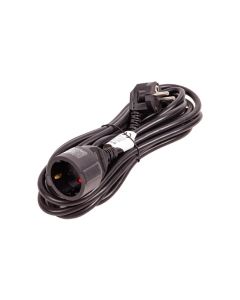 Prolongador 3x1,5 negro 16a 5mt ip20 arteconfort