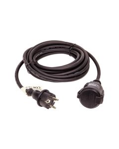 Prolongador 3x1,5 negro 16a 5mt ip44 arteconfort