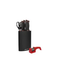Juego 4 cuchillos + tijera en tacoma duo pro + afilador arcos