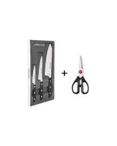 Juego cuchillos manhattan + tijera 4pz arcos