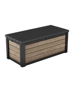 Arcon de resina imitacion madera walnut 454 l 70x145x60cm keter