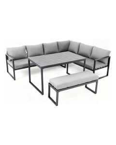 Conjunto rinconero acero con mesa alta bolonia import