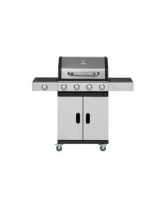 Barbacoa gas 4 fuegos con quemador lateral ironside garden
