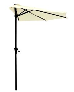 Parasol aluminio balcon beige ø 270 cm tubo 38mm con manivela import