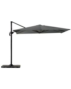 Parasol aluminio excentrico antracita 3 x 3 m import