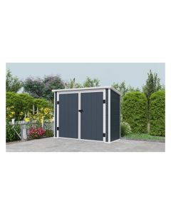 Cobertizo resina serie ave con suelo 1,80m² 199x90x149cm natuur