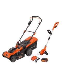 Cortacesped + cortabordes brushless 40v + 20v powerplus