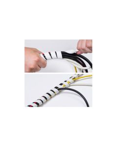 Recogedor de cables espiral d-line 2,5m ø 10 a 40mm negro luceco