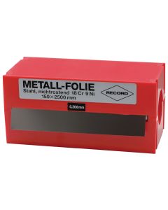 Fleje calibrado rollo 2,5 m x 150 mm inox 0,100 mm metall folie record 23025392