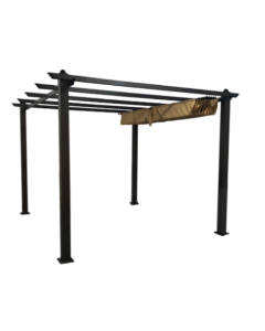 Pergola aluminio toldo corredero 3 x 4 m crudo import