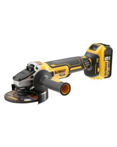 Mini amoladora sin escobillas xr 18v 125mm+2baterias li-ion 5ah y dewalt