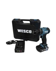 Taladro percutor compacto 18v, 50nm bateria de 2.0 ah y cargador wesco