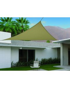 Toldo vela sombreo triangular polietileno 185gr 03x03x03m arena natuur