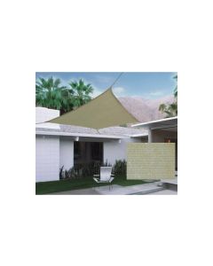 Toldo vela sombreo cuadrado polietileno 185gr 03x03m arena natuur