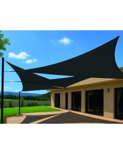 Toldo vela sombreo triangular polietileno 185gr 3,6x3,6x3,6m antracita natuur