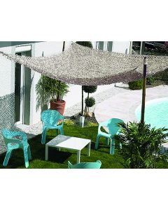 Toldo vela sombreo rectangular camuflaje 02x03m blanco roto natuur