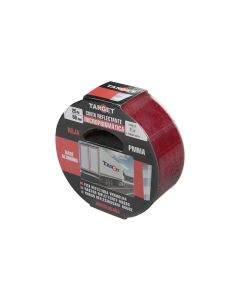 Cinta adhesiva señalización reflectante 25mtx50mm roja con base de aluminio target