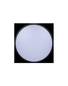 Plafon led superficie redondo con marco negro hydra cct 18w 1800lm ø285mm varta