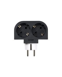 Adaptador giratorio 2 tomas blanco 16a 250v simon