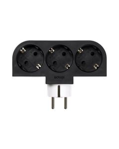 Adaptador giratorio 3 tomas blanco 16a 250v simon