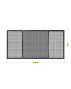 Mosquitera ventana extensible fibra vidrio 50x75-142cm antracita schellenberg